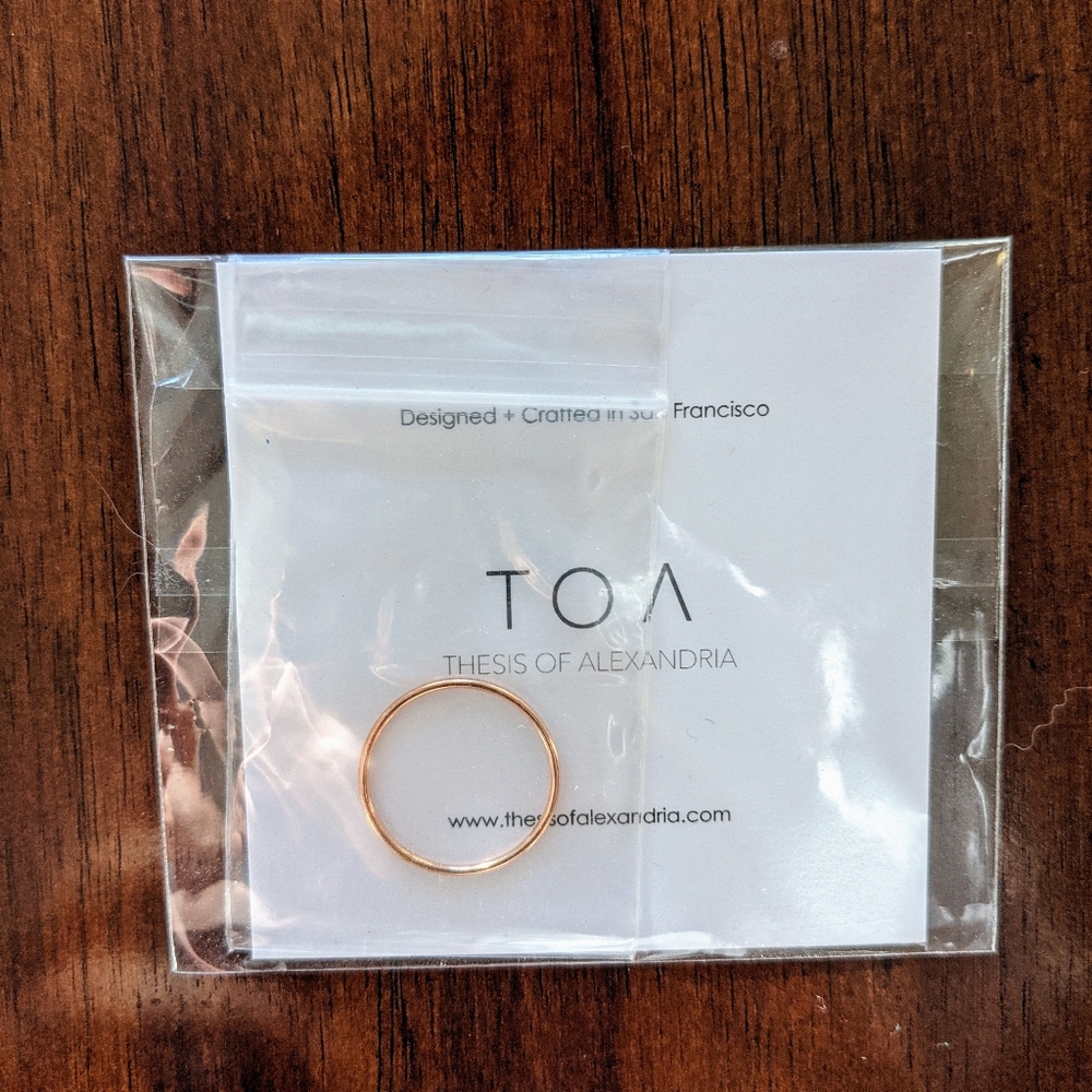 Thesis Of Alexandria Rose Gold Filled Smooth Band
